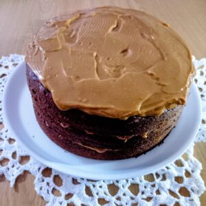 3 Layer Chocolate Cake with Caramel Filling